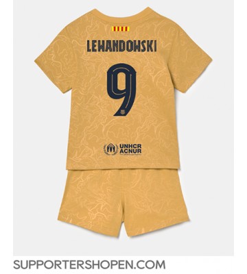 Barcelona Robert Lewandowski #9 Bortatröja Barn 2022-23 Kortärmad (+ korta byxor)